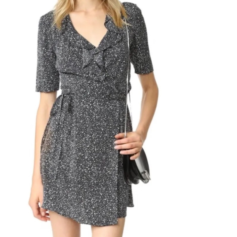 Diane von Furstenberg | Savilla Ruffle-Trim Silk Jersey Wrap Dress | size 4